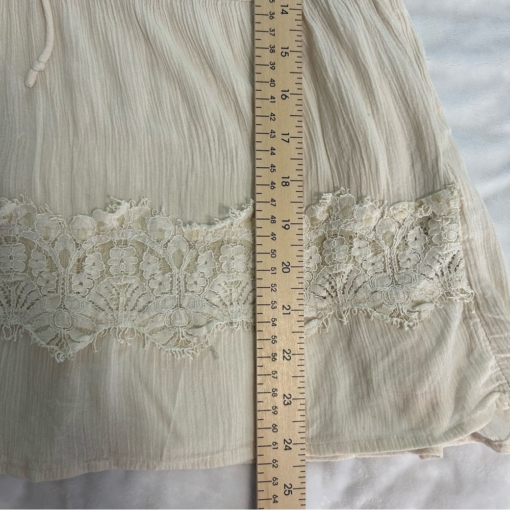 Vintage Hollister Laceup Blouse S Boho Fairy Anglecore Festival Beachy Whimsical - Picture 12 of 12
